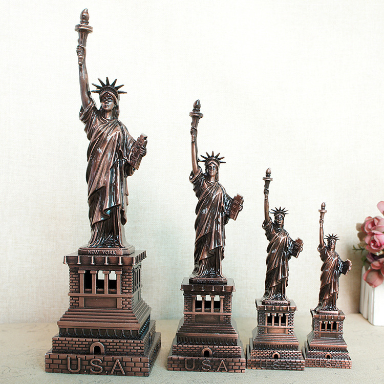 Creative metal handicrafts, American home craft ornaments, Statue of Liberty model ornaments in multiple sizes pic 16
