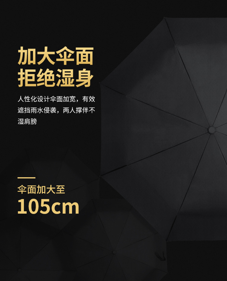 4S店专用晴雨伞奔驰奥迪全自动折叠车标雨伞商务三折广告礼品伞详情6