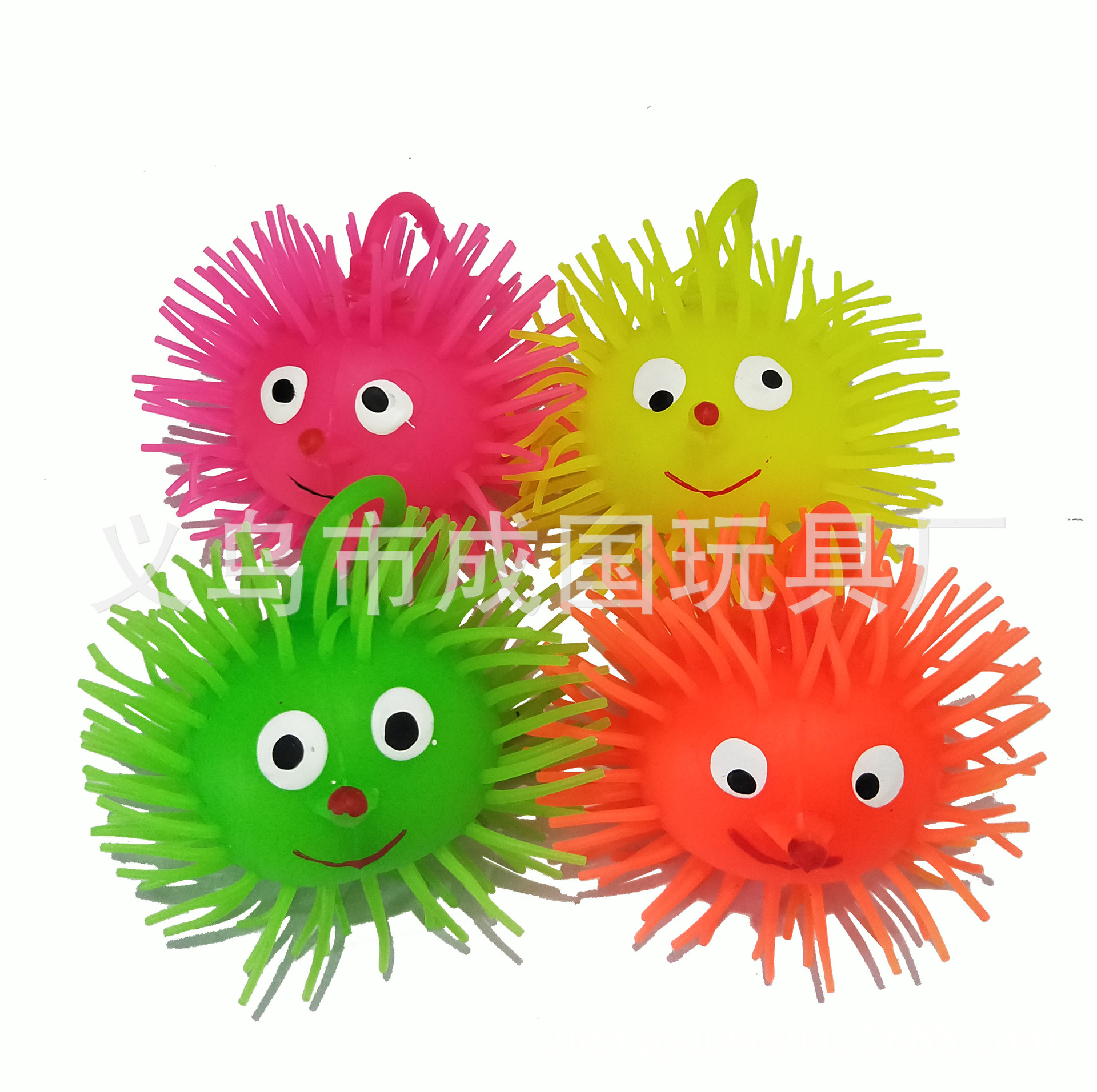 厂家供应3号笑脸闪光毛毛球tpr环保材质地摊广场地推小学幼儿园详情8