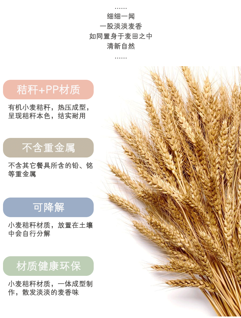 【 Thickened wheat straw soup spoon 】 Household long-handled porridge spoon, kitchen large soup spoon, plastic large porridge spoon pic 2