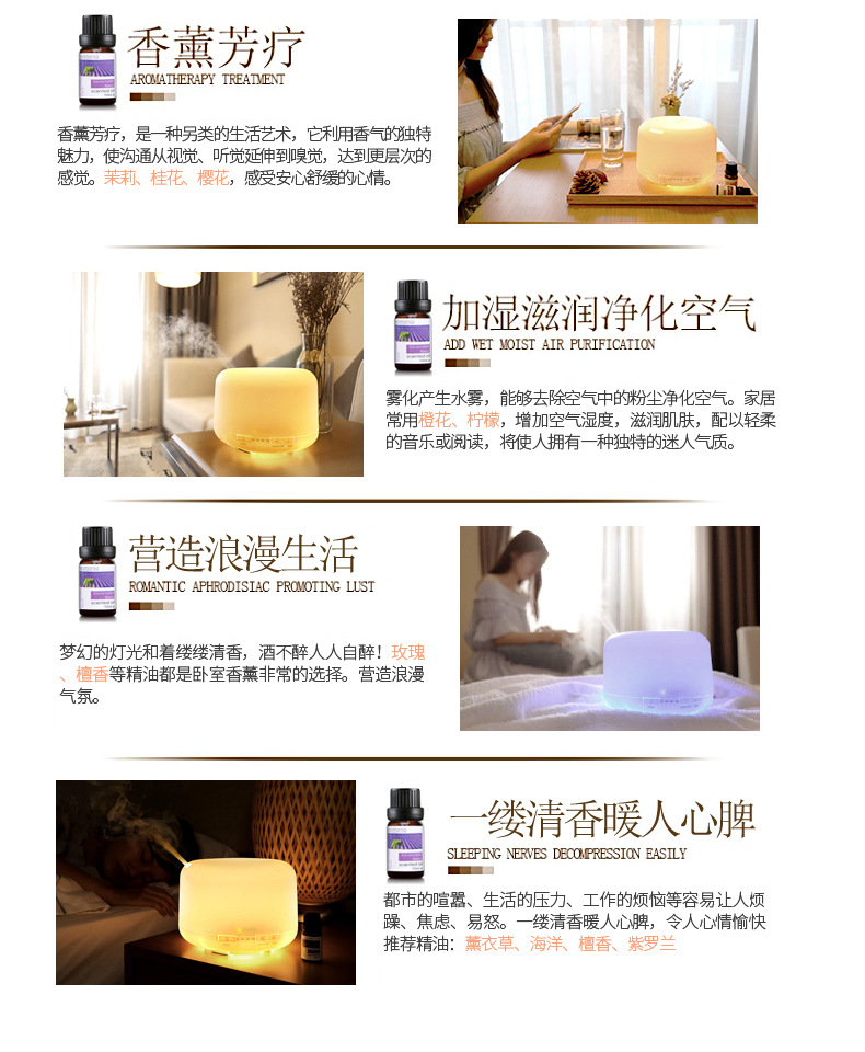 500ml Muji aroma diffuser, ultrasonic household silent air purification humidifier, cross-border aroma burner manufacturer pic 16