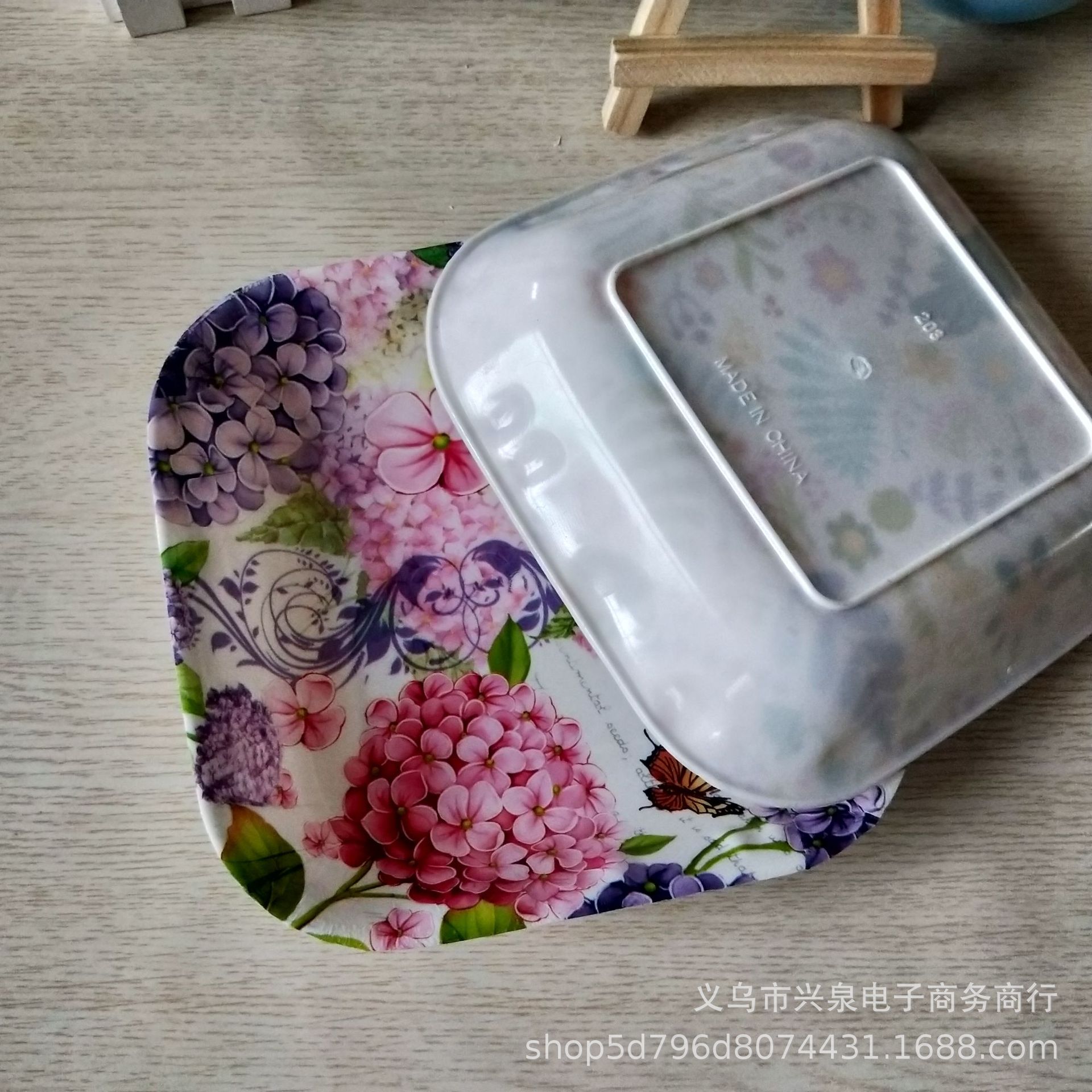 【 Zone 3-7 】203 patterned square fruit Plate 300 yuan per box Square fruit plate Patterned Fruit Snack Plate Plate Plastic Fruit Plate One yuan product Special batch pic 4