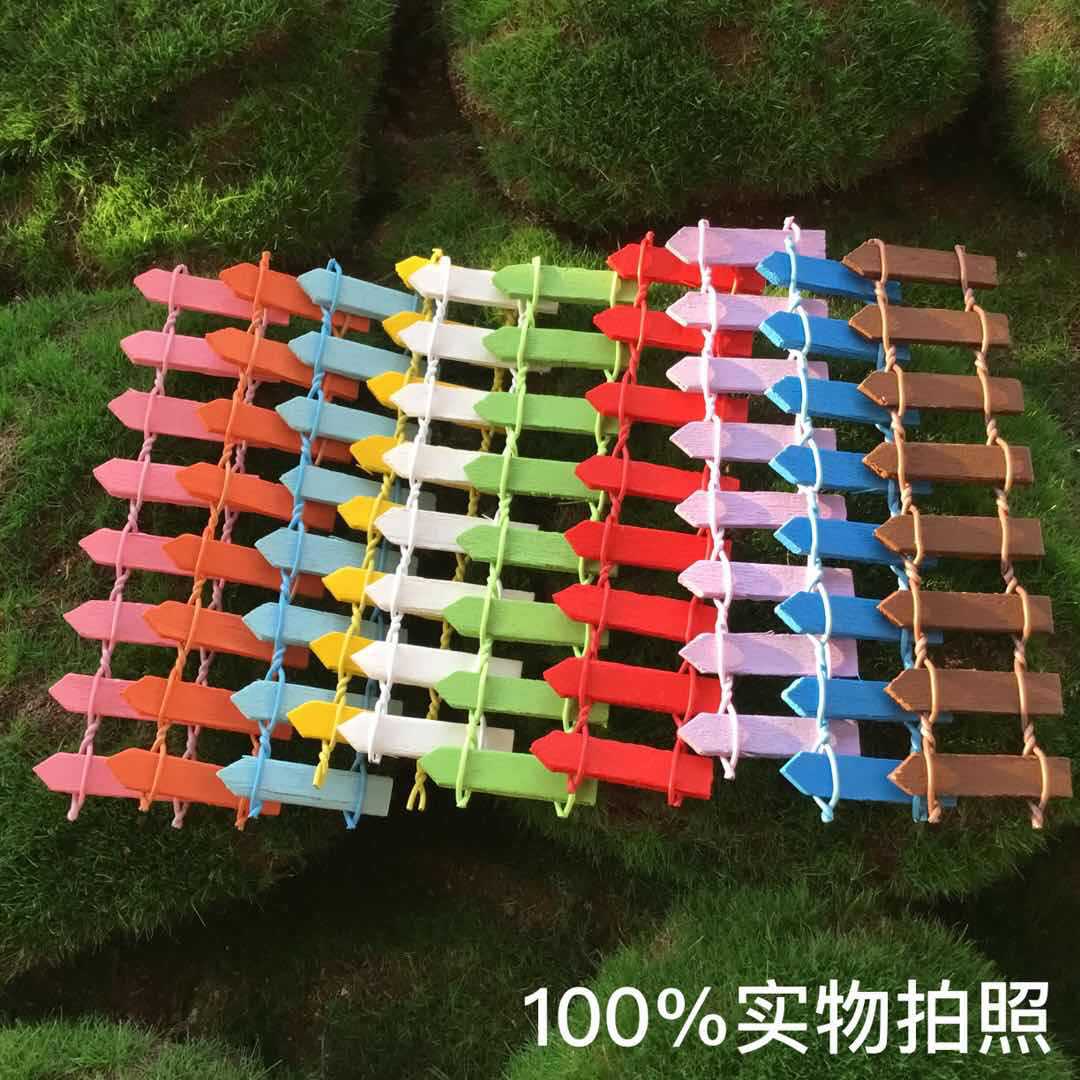 Eight pieces of succulent wooden fence, white mini fence, small decorative items for micro-landscape pic 5