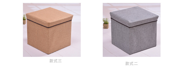 Wholesale of cotton-linen storage boxes with a pastoral style, Chinese-style fabric organizing boxes, eco-friendly and odorless folding storage boxes from manufacturers pic 8