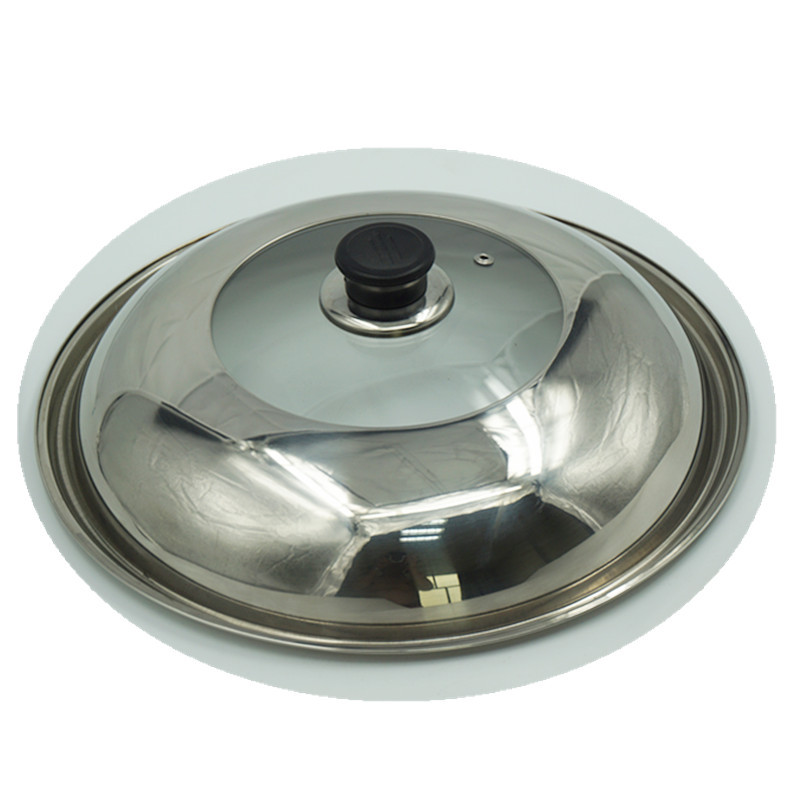 Wholesale of 30-36CM stainless steel flat pot LIDS, wok LIDS, all-steel LIDS, multi-purpose LIDS and semi-transparent LIDS from the factory pic 11