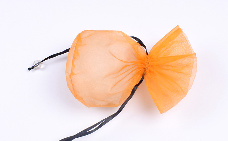 Wholesale of custom creative glass gauze drawstring bags, lavender sachets, jewelry and transparent mesh gauze storage bags pic 13
