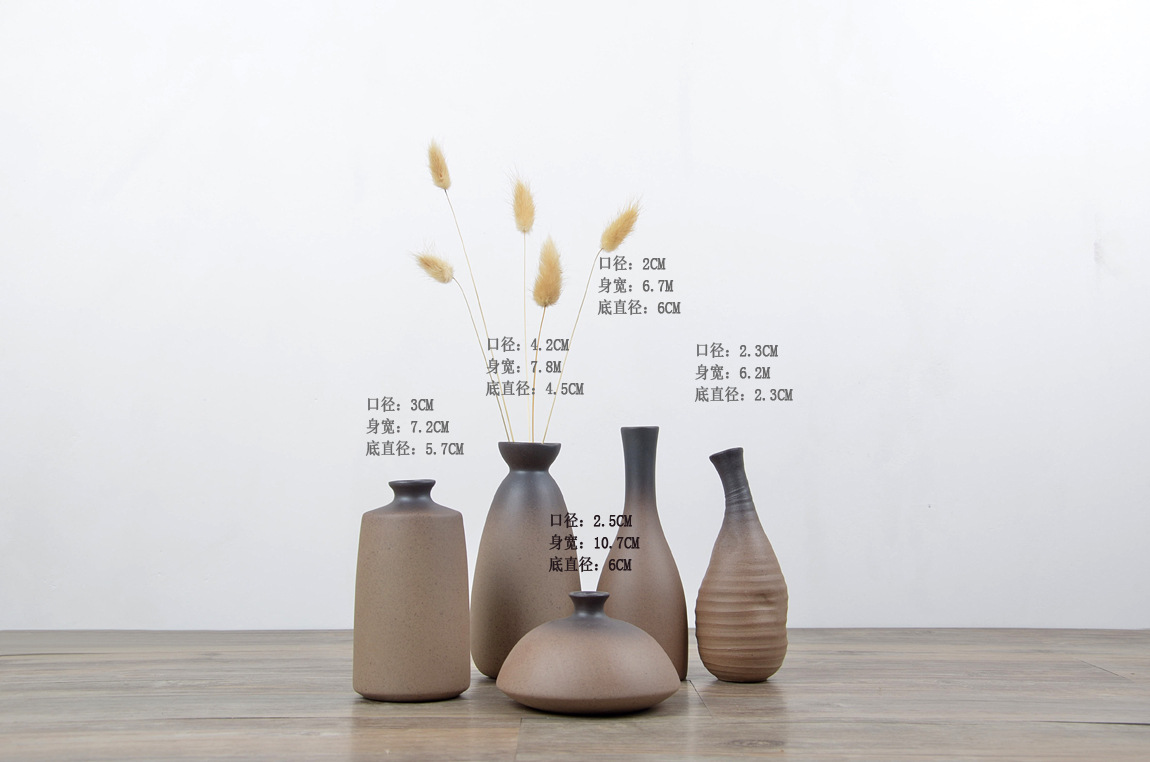 Modern minimalist ceramic flower vases, European-style creative living room white dried flower vases, Nordic home decorative items pic 9