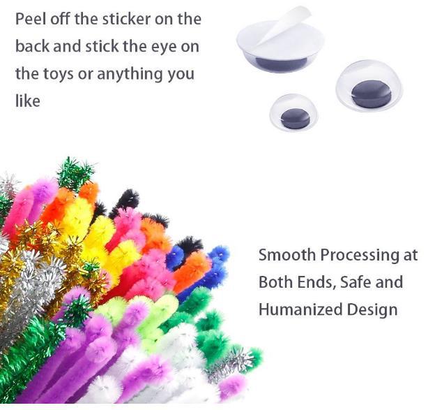 多规格超密扭扭棒玩具幼儿园DIY益智制作毛绒条儿童手工材料配件详情31