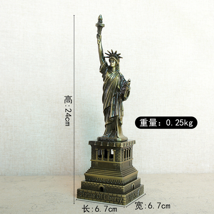 Creative metal handicrafts, American home craft ornaments, Statue of Liberty model ornaments in multiple sizes pic 8