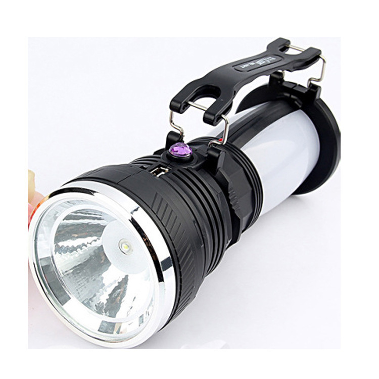 Solar-powered rechargeable flashlight, multi-functional handheld flashlight, led emergency light HEL-2881T rechargeable pic 3