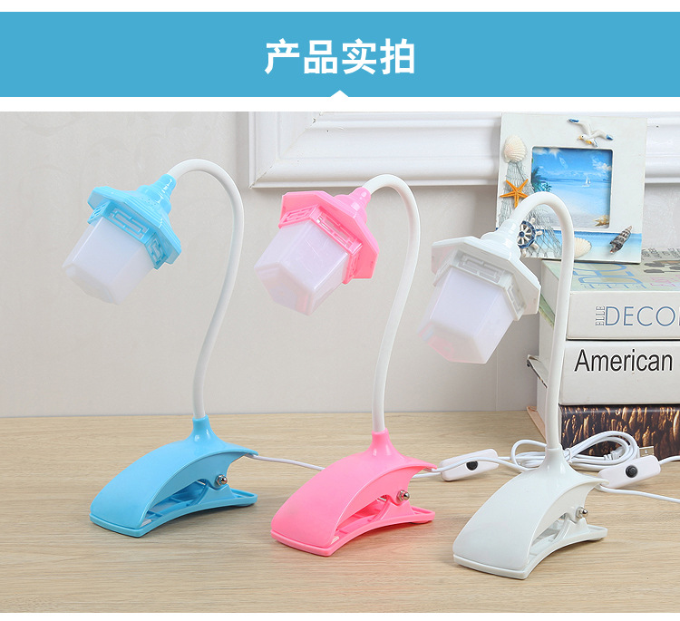 The new USB desk lamp, creative clip lamp, bedroom bedside lamp, student eye-protecting study desk lamp gift is selling well pic 6