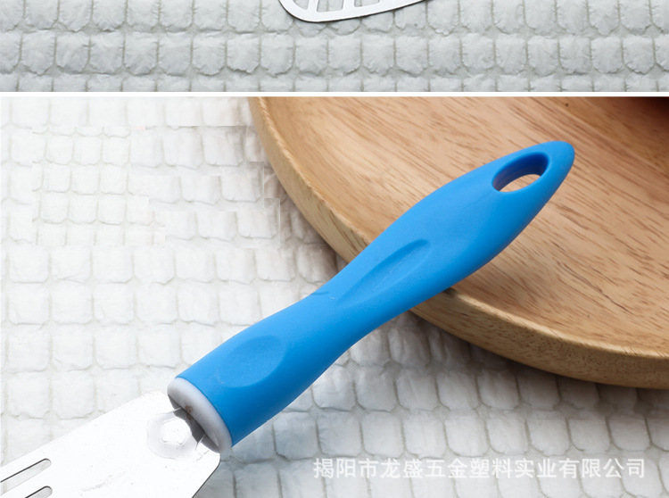Kitchen gadgets: candy-colored handle, stainless steel cooking, slanted spatula, pancake spatula, pan-frying dumpling and fish spatula pic 9