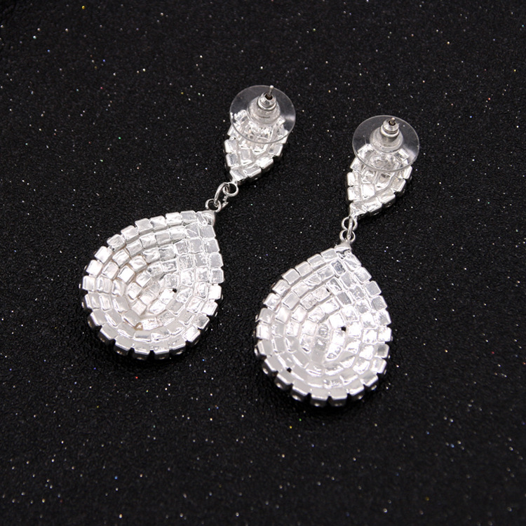 欧美时尚精美饰品流行热销速卖通新款烧焊水钻爪链水滴耳钉耳环女详情34