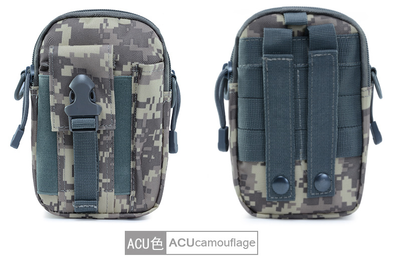 Yitu Army Camouflage Mountaineering Small waist Bag, crossbody crossbody single-shoulder bag, mobile phone waterproof sports outdoor waist bag Tactical bag pic 25
