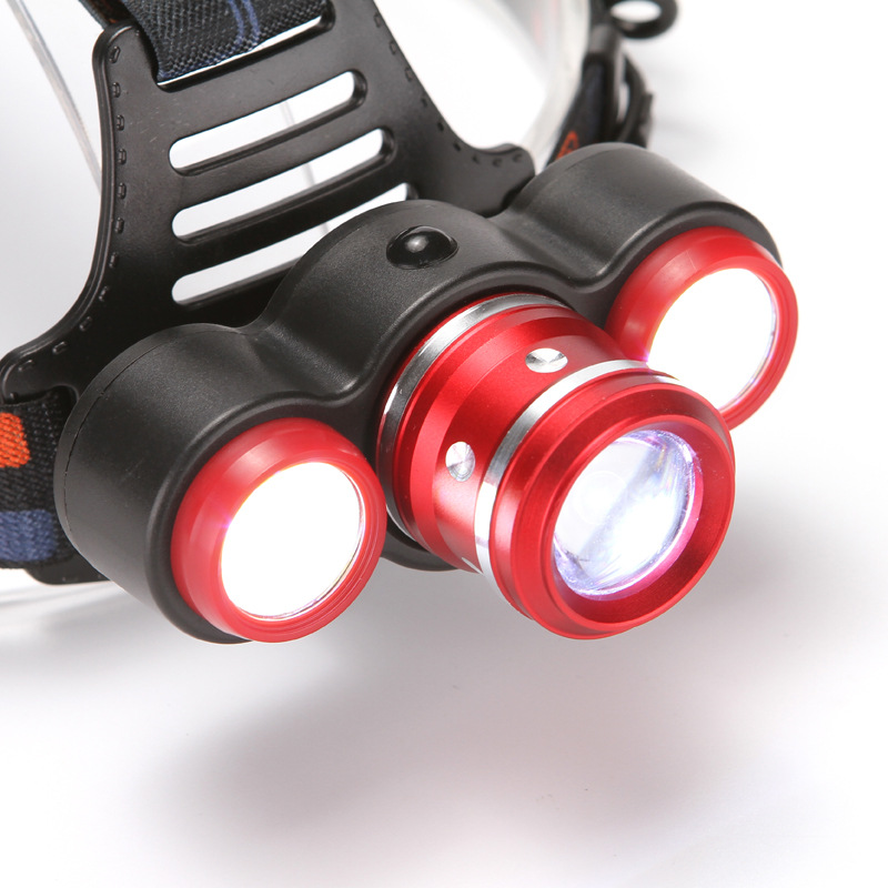 The new T6+cob high-power rechargeable aluminum alloy zoom headlamp, cob strong light, is selling well both cross-border and outdoors pic 35