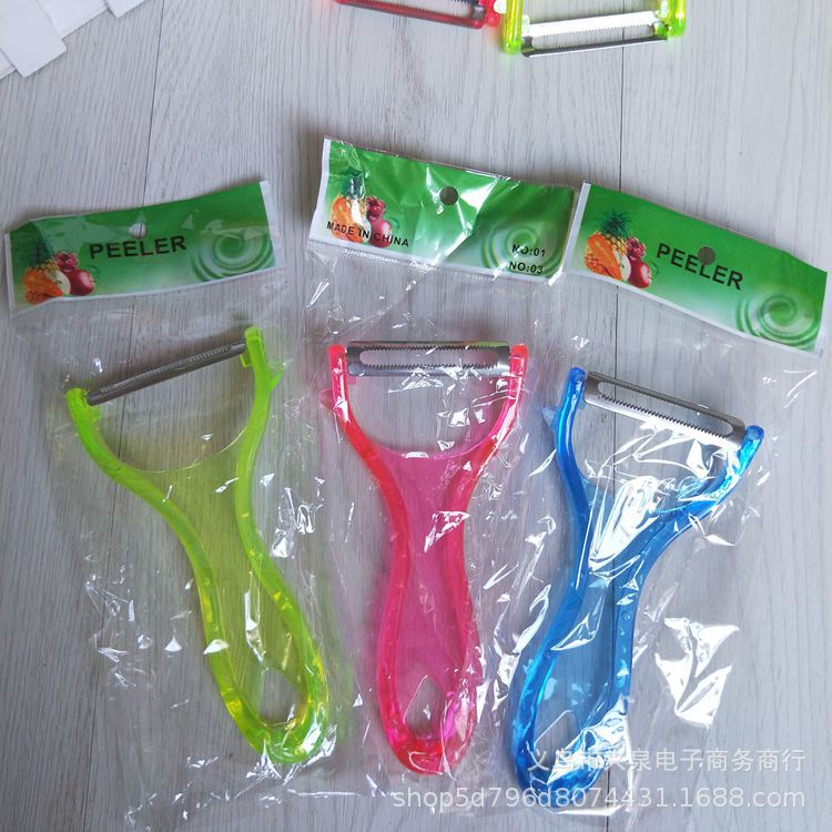 【 Zone 2-10 】 Crystal peeler 10 per bundle 2000 per box, one-yuan crystal peeler, plastic fruit and vegetable peeler, colored transparent peeler pic 7