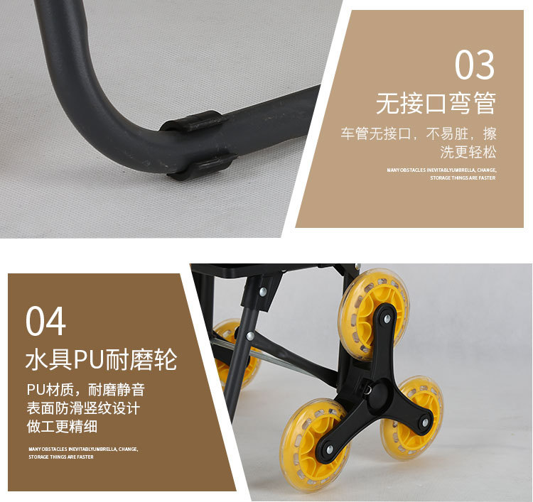 Wholesale of three-wheeled shopping carts, six-wheeled supermarket trolleys, folding shopping carts, trolley carts and trolleys pic 8