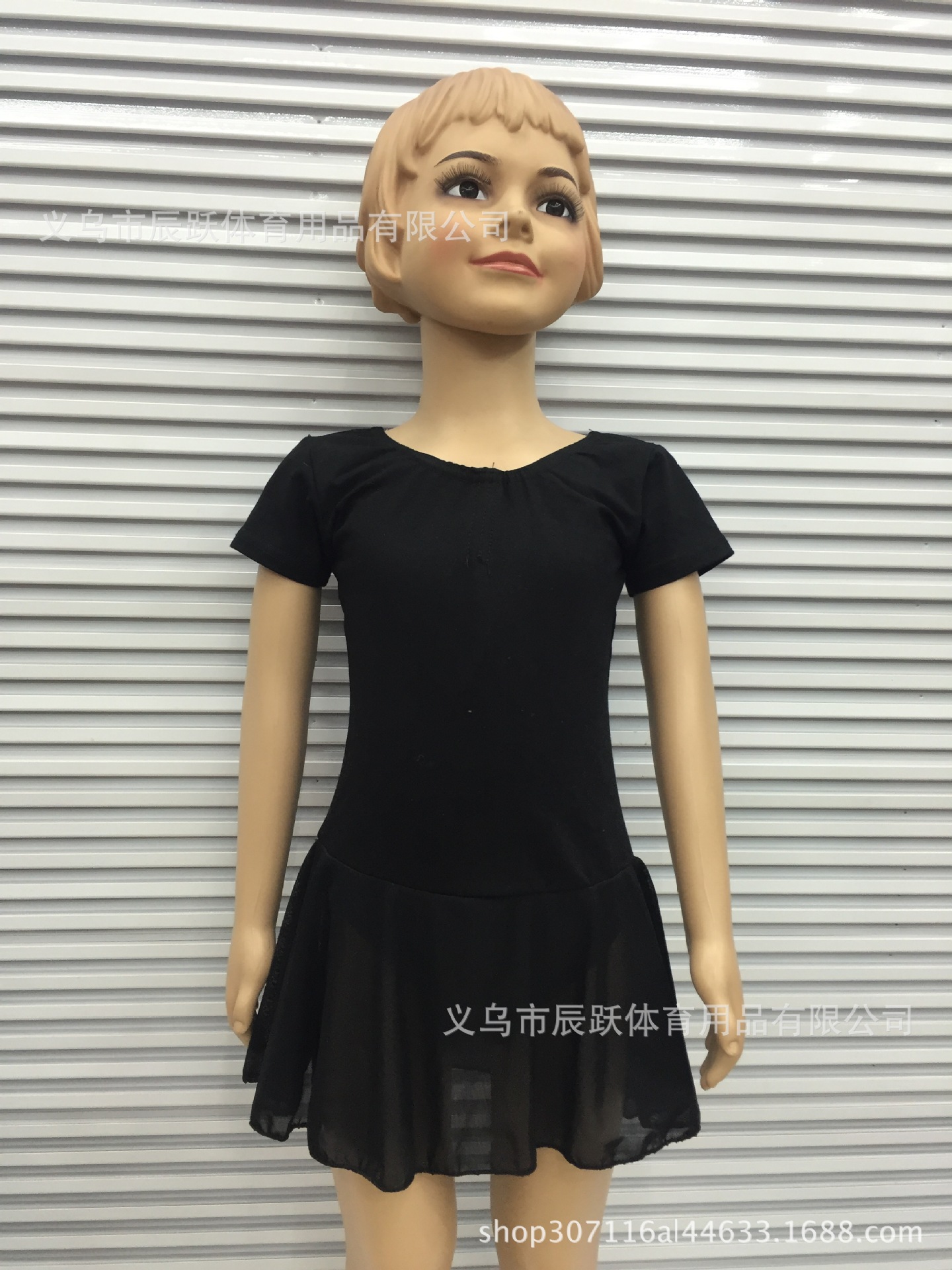 儿童成人纯棉体操服芭蕾舞蹈服儿童网纱连体服110cm-170cm详情2
