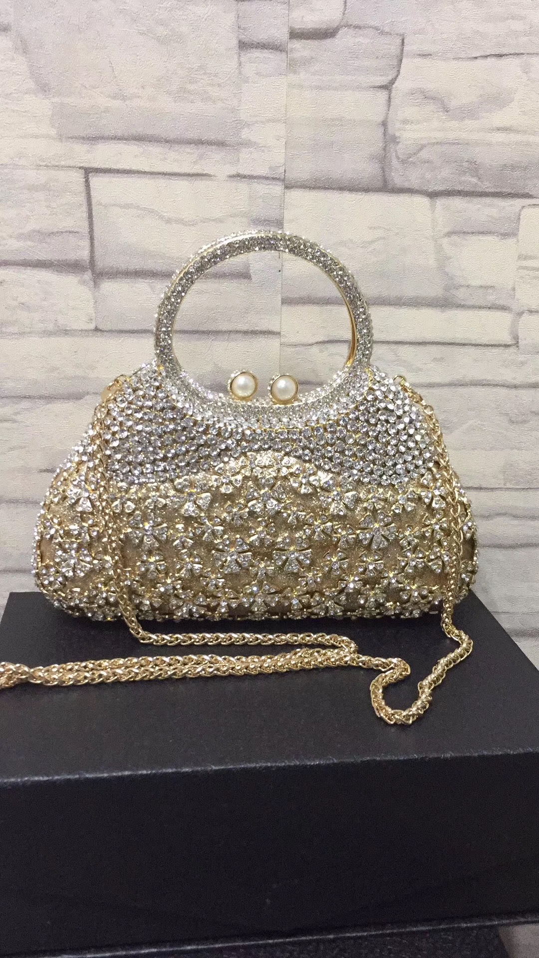 BL086 AliExpress Water Diamond Bag, Perforated Metal diamond-encrusted Dinner Bag, Full Diamond handbag for Foreign Trade Ladies, Banquet Bag pic 39