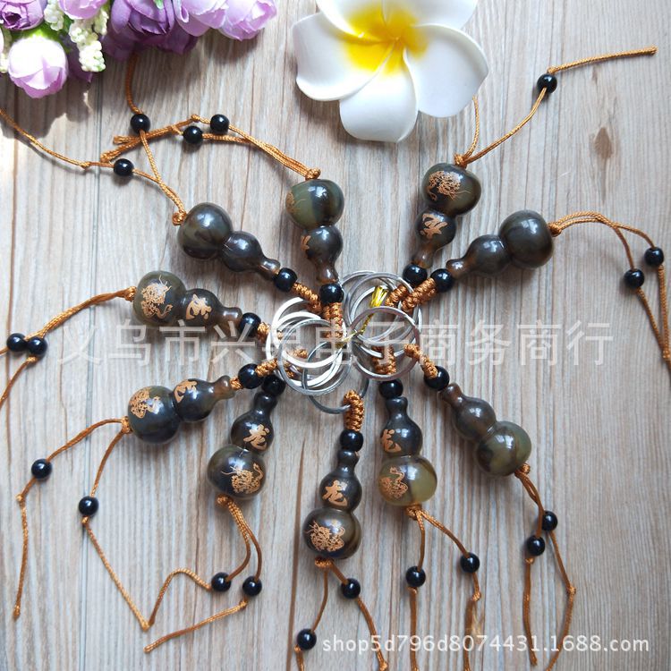 【 Zone 1-2 】 Chinese Zodiac horned Gourd 120/ pack 6000/ Piece 12 Chinese zodiac Gourd Pendants Keychains, best-selling products at street stalls, one-yuan general merchandise pic 5