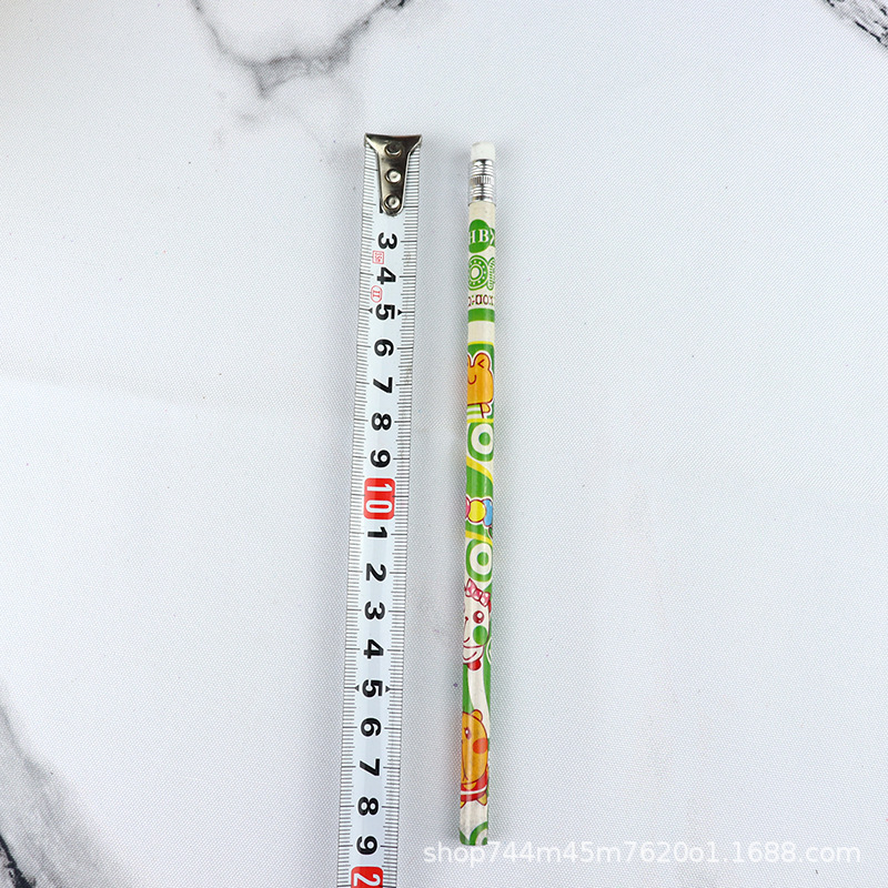 A pack of 5 student cartoon erasers and pencils, HB pencil writing tools, at a one-yuan store pic 13