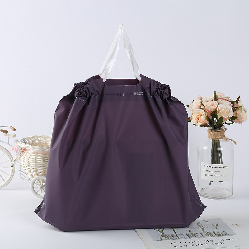 Plastic drawstrap EVA frosted packaging bags for clothing handbags, creative shopping cosmetic gift bags are available upon request pic 8