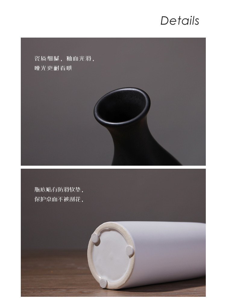 2026新款现代简约电视柜摆件时尚客厅卧室家居软装饰品创意黑白摆设瓶批发详情12