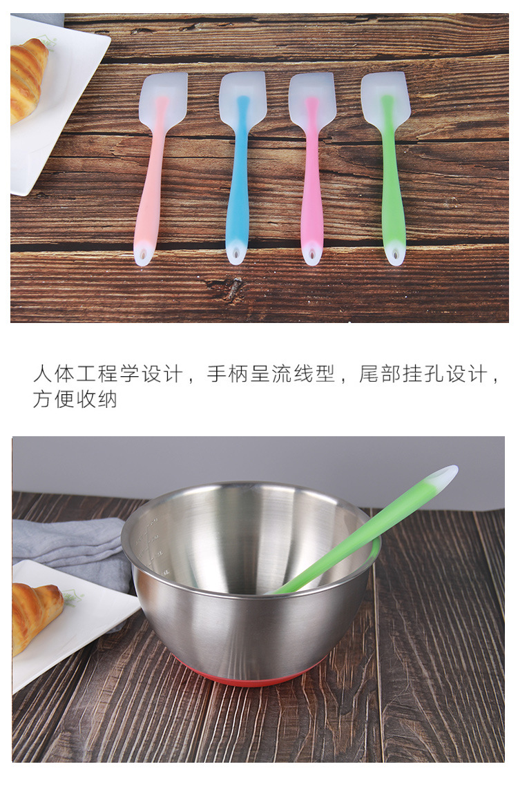 蛋糕奶油硅胶刮刀大号半透明抹刀一体式硅胶刮刀套装爱满屋烘焙详情5