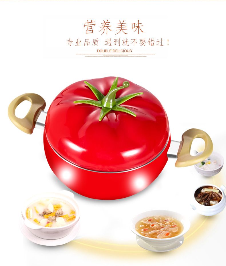 Wholesale of soup POTS, non-stick POTS, tomato POTS, double-ear soup POTS, double-bottom household aluminum POTS, non-stick POTS, soup POTS and cooking POTS pic 3