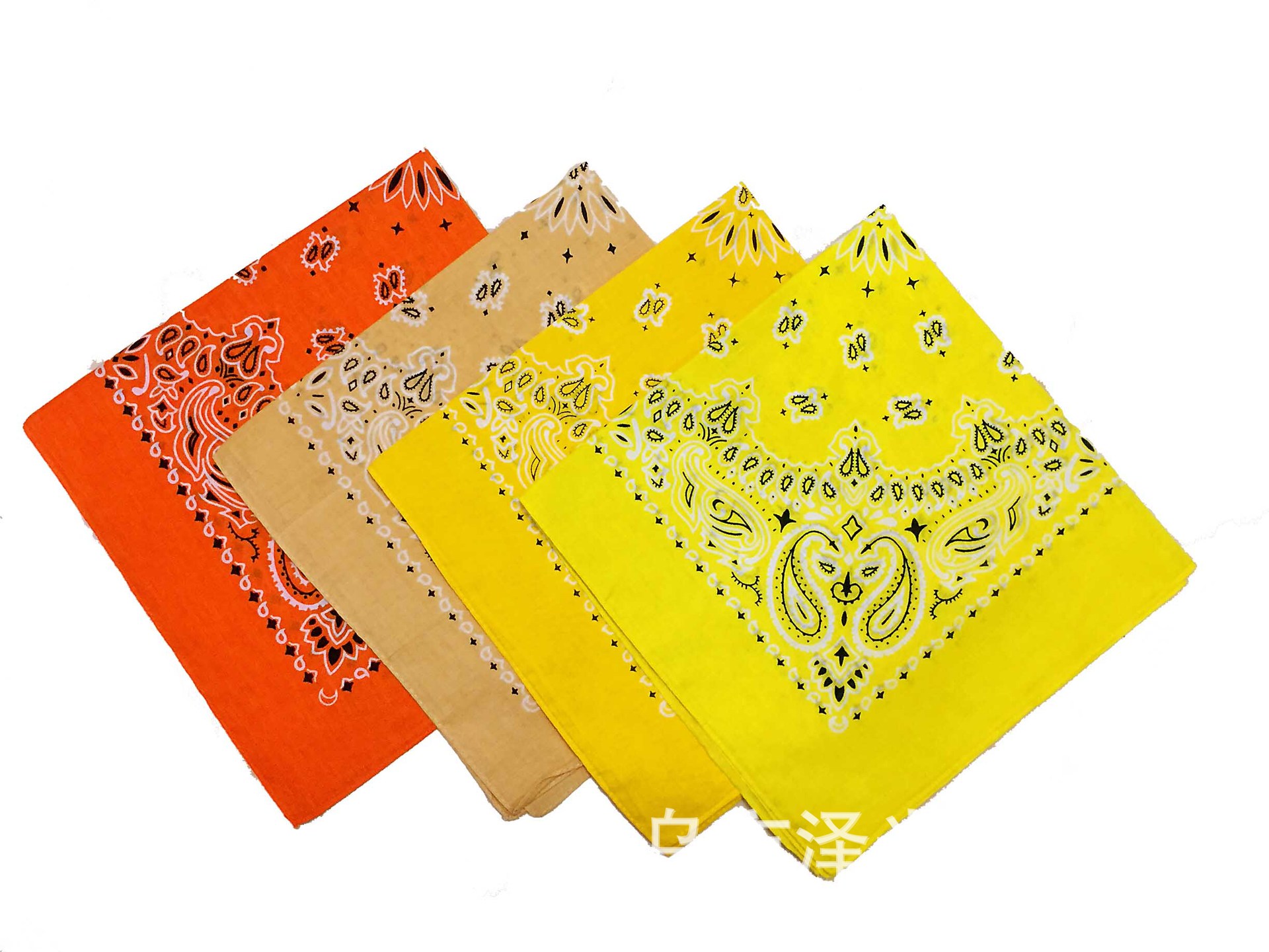 Cross-border pure cotton headscarf, sunflower Bandana scarf, outdoor printed all-cotton square scarf, wholesale in stock, printed log pic 3