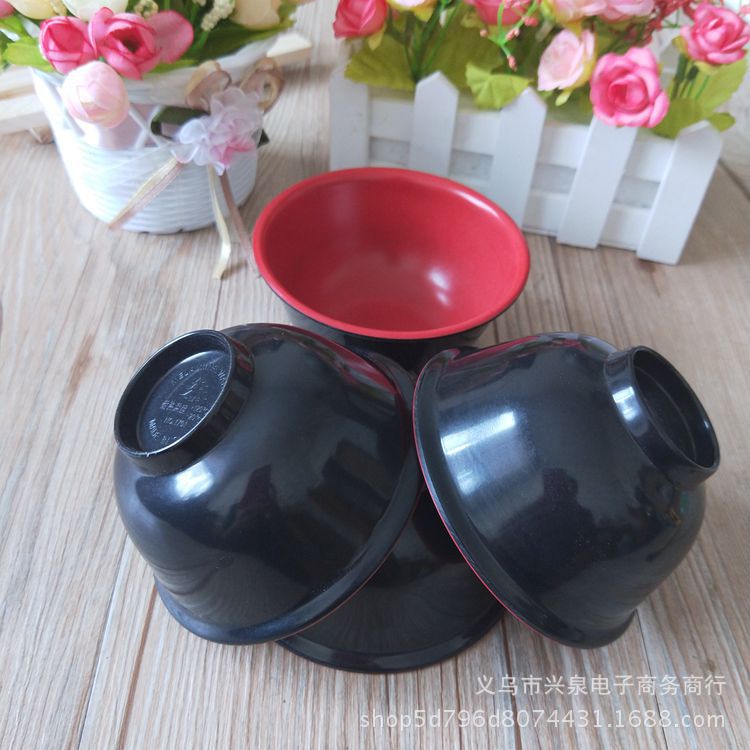 【 Zone 3-9 】2701 Red Bowl 600 per box, one yuan, Two yuan, Small Bowl, Melamine Bowl, Small Red Bowl, Hot Pot Bowl, Two-color Bowl, one yuan Tableware pic 1
