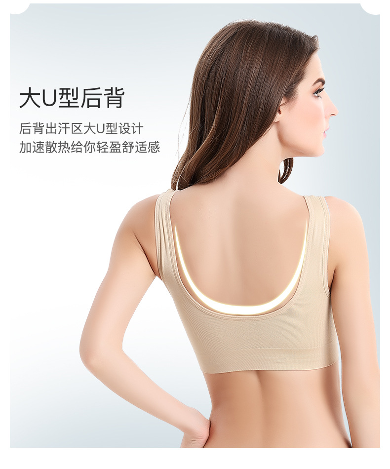Cross-border exclusive export single-layer plus-size sports bras without breast pads or underpants pic 7