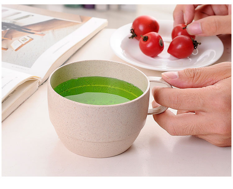 小麦秸秆牛奶杯简约咖啡杯早餐喝牛奶下午茶马克杯简约情侣杯批发详情9