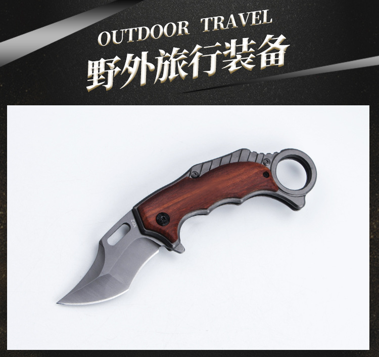 Upgraded outdoor folding knife X62 claw knife, camping self-defense portable small straight multi-functional claw knife, fruit knife pic 1