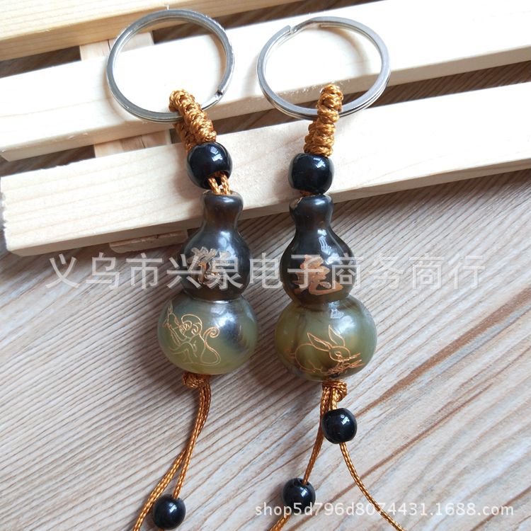 【 Zone 1-2 】 Chinese Zodiac horned Gourd 120/ pack 6000/ Piece 12 Chinese zodiac Gourd Pendants Keychains, best-selling products at street stalls, one-yuan general merchandise pic 2
