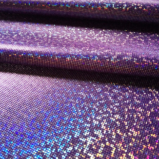 In-stock ins seven-color holographic laser fingerprint embossed gold-embossed fabric, knitted fabric, toy decoration, stage setting, background setting pic 1