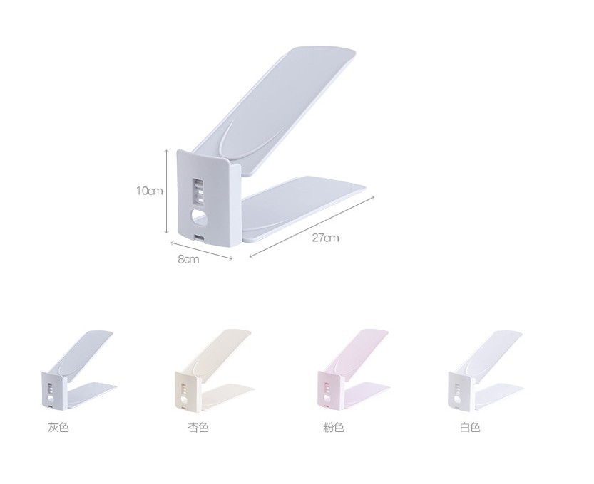 The 2018 new model of plastic shoe tray and shoe rack is a multi-functional, detachable and adjustable double-layer simple high-tech storage wonder pic 28