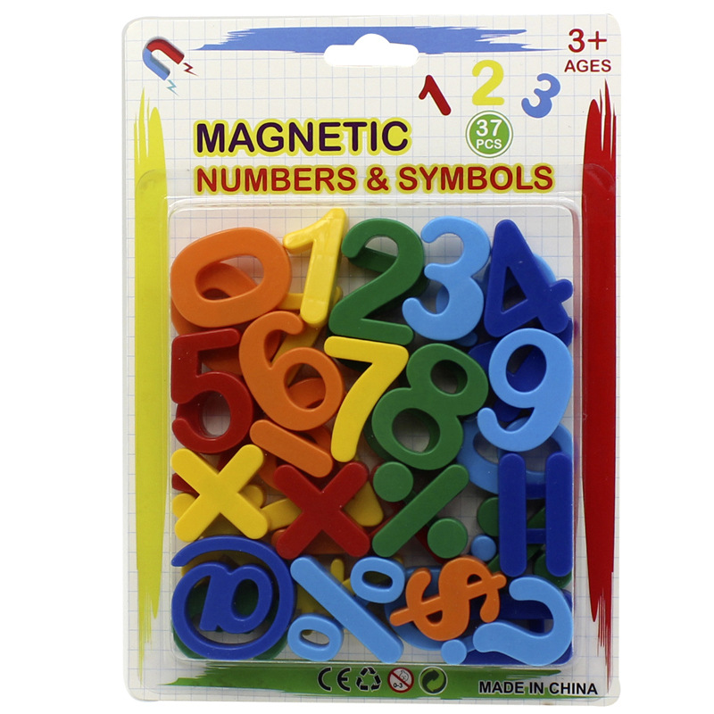 厂家供应早教数字符号拼图磁性数字符号37PCS吸卡装立体拼图玩具详情9