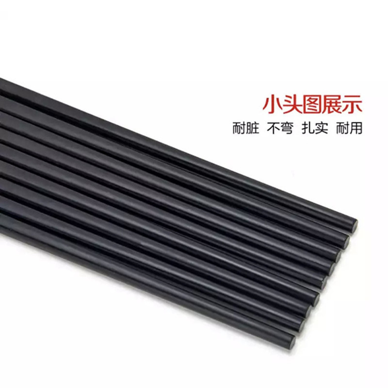Black melamine chopsticks 23.5/24/24.5/26.5/27cm long plastic sterilized chopsticks for restaurants, hotels and canteens pic 2
