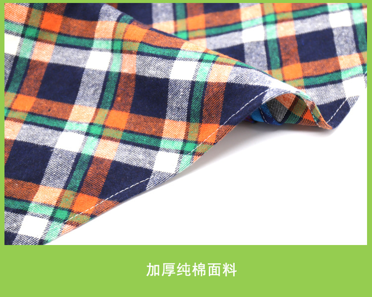 跨境2024母婴用品苏格兰风棉质宝宝围脖格子三角巾儿童大号口水巾详情46