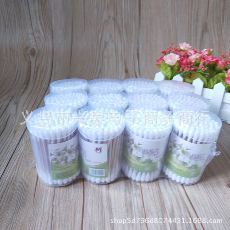 【1-8 Zones 】 Cylindrical cotton swabs 12 sets 240 yuan per box, bucket-packed cotton swabs, disposable double-headed daily-use cotton swabs, box-packed cotton swabs wholesale one yuan pic 2