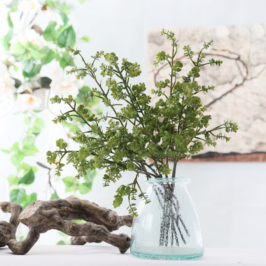 Artificial flower plastic succulent branches, soft rubber eucalyptus green plants, single plant, home decoration flower material matching pic 3