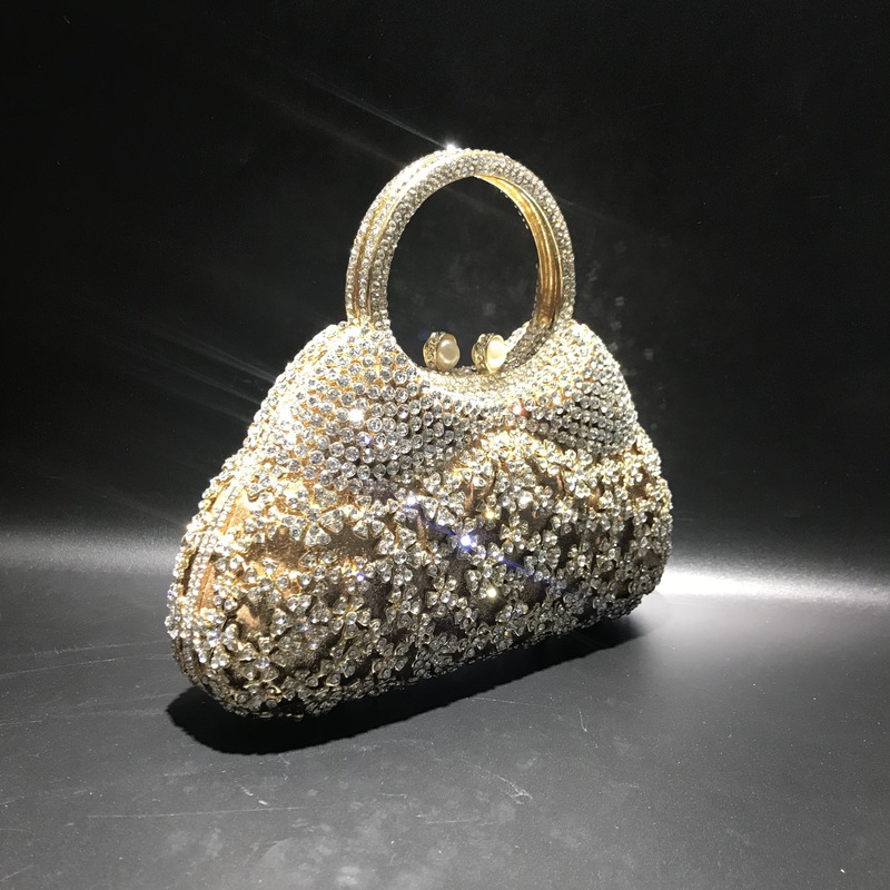 BL086 AliExpress Water Diamond Bag, Perforated Metal diamond-encrusted Dinner Bag, Full Diamond handbag for Foreign Trade Ladies, Banquet Bag pic 51