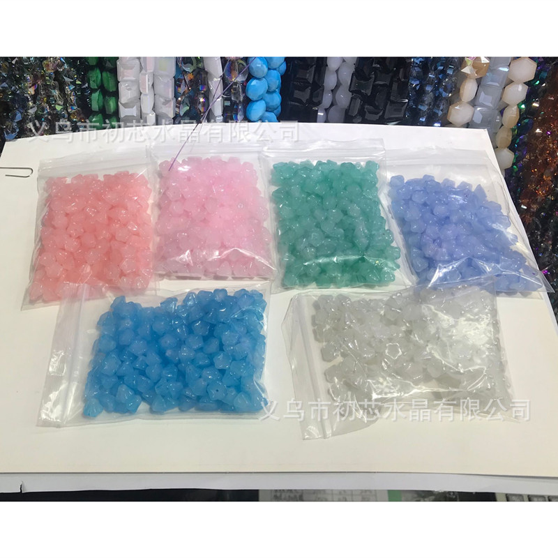 Quality Czech glass 6*8mm wax apple small morning glory diy accessory, flower center small flower, ancient-style material pack pic 8