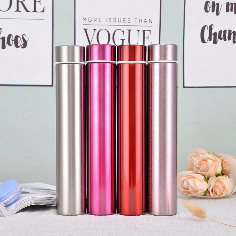 Fashionable and creative metal portable anti-wolf cup, stainless steel vacuum insulated cup, slender and creative, customizable LOGO lollipop cup pic 5
