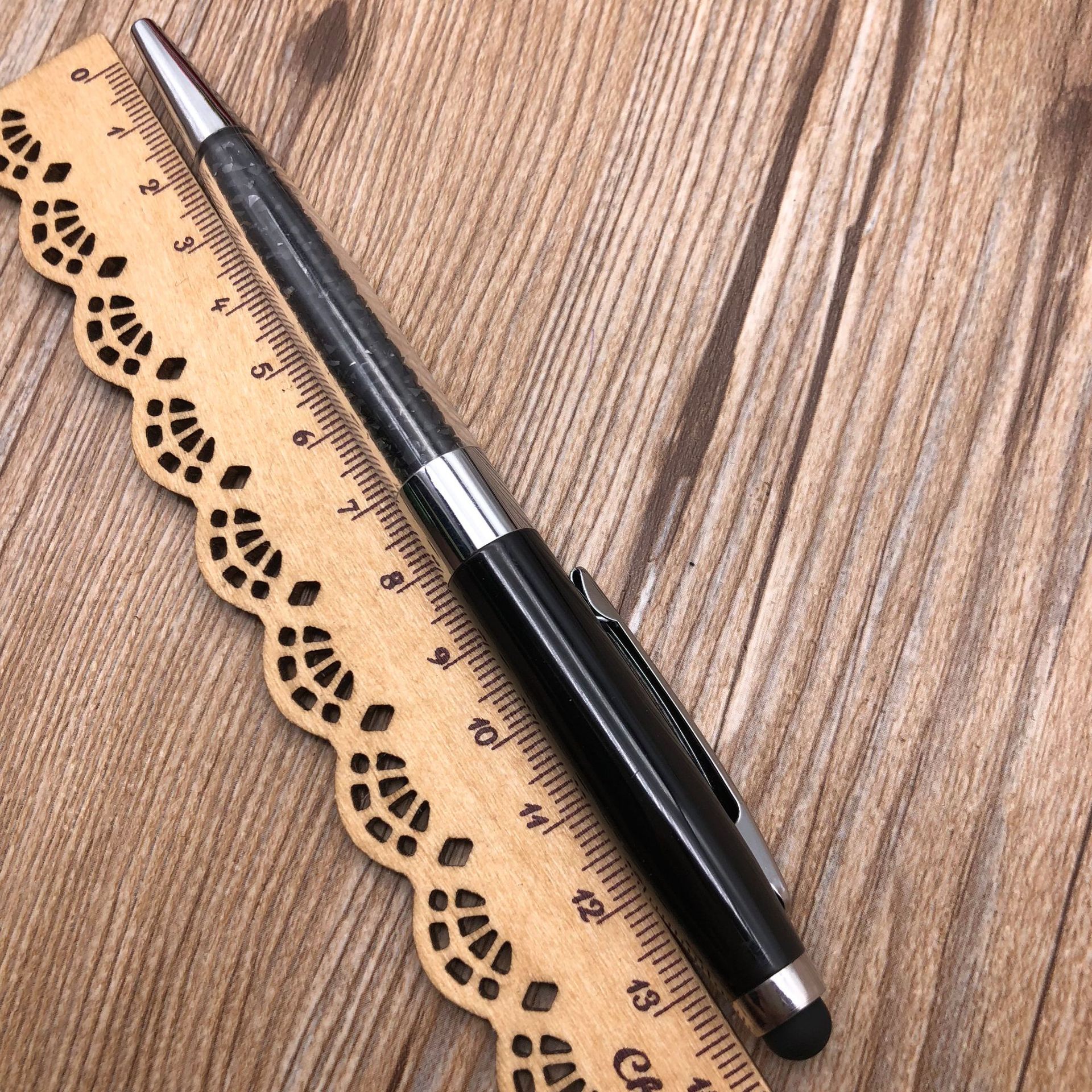 Crystal pen, rotating ballpoint pen, metal lower rod, crystal pen, gift touch screen pen, hand writing pic 2