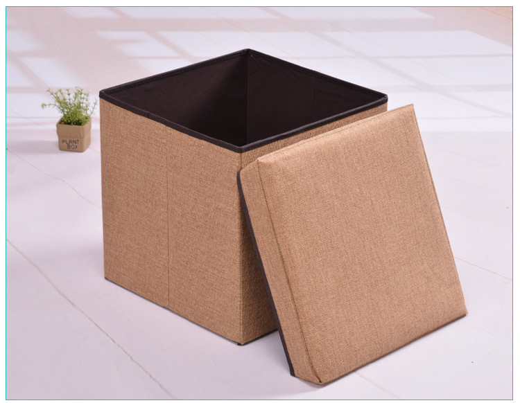 Wholesale of cotton-linen storage boxes with a pastoral style, Chinese-style fabric organizing boxes, eco-friendly and odorless folding storage boxes from manufacturers pic 14