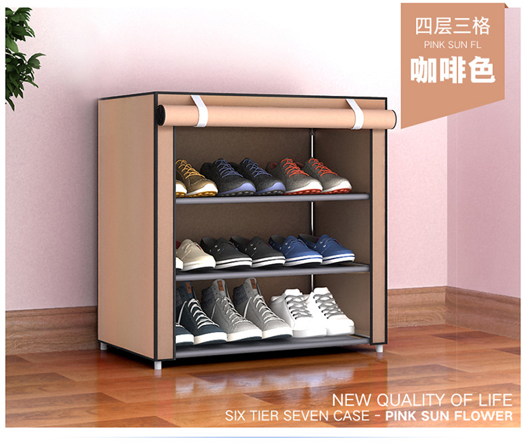 Yarui Fan F model simple shoe rack, dust-proof storage shoe cabinet, multi-layer small shoe rack, dormitory foyer storage rack, simple and elegant pic 7