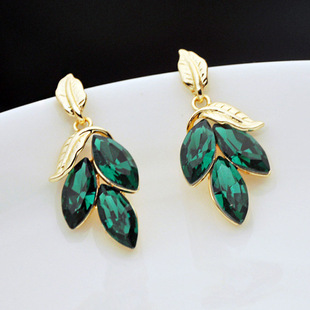 欧美时尚精美饰品流行热销速卖通新款烧焊水钻爪链水滴耳钉耳环女详情14