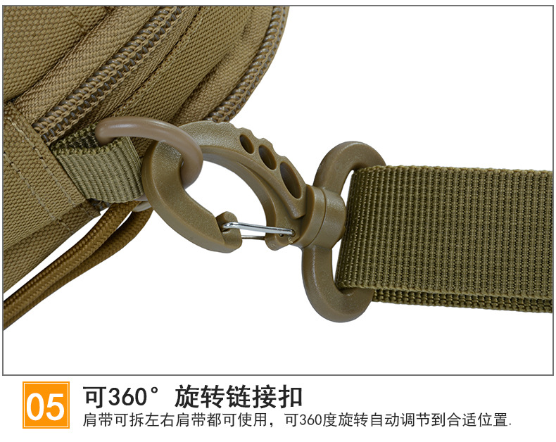 Yitu Army Camouflage Mountaineering Small waist Bag, crossbody crossbody single-shoulder bag, mobile phone waterproof sports outdoor waist bag Tactical bag pic 22